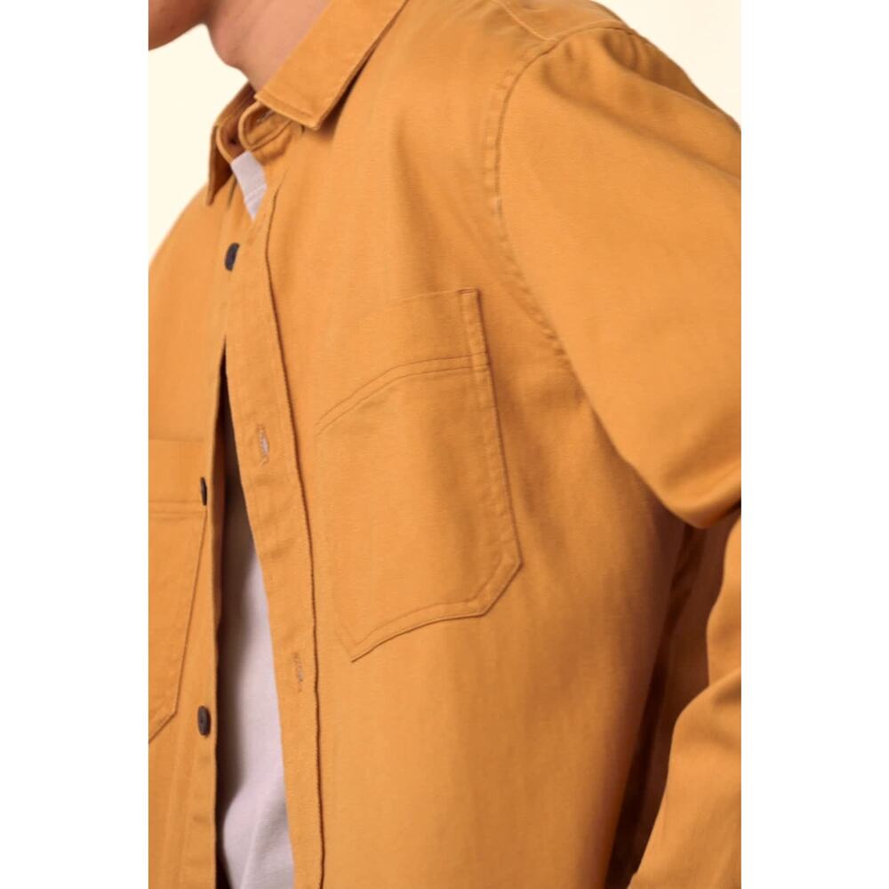 H&M Khaki Regular Fit Button Front Jacket